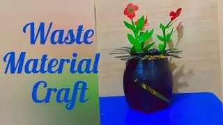 Diy Easy Flower 🌼 Pot With Waste Plastic Bottle/Plastic Ki Bottle Se Guldasta kaise banaye/Craft 