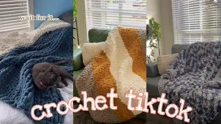 TIKTOK CROCHET KNITTING COMPILATION #014 | crochet chunky blanket edition