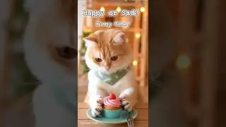 Happy or Sad? 3 Cat's Yummy Time Challenge 🐱#shorts  #cat #ees_everlasting