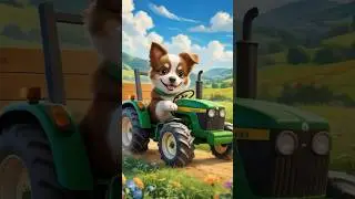 Driving a Trucktor!#cute #babyanimal #ai #pets #aivideo #funny #aidog #aipuppy