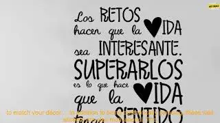 1005006147299503 Wall Stickers With Motivating Phrase LOS RETOS HACEN QUE Spanish Quote