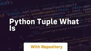 python tuple what is