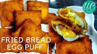 FRIED BREAD EGG PUFF//Quick and easy recipe with only 2 ingredients// Homemade By unicuisine