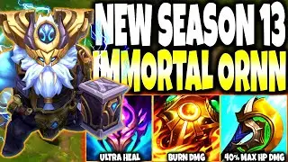New OP Ornn Immortal Season 13 Build ~ 40% MAX HP DMG + HEAL | LoL Top Ornn Preseason 2023 Gameplay