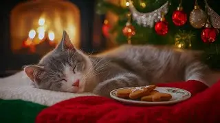Cat Relaxing Music 😻 Cozy Sounds and Fireplace Comfort Help Cats Feel Safe and Sleep Better