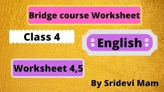 4th english worksheet 4,5 in tamil Term 1 lesson 1 TN samacheer class 4 english