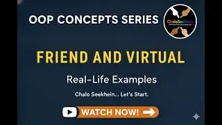 Virtual Function, Pure Virtual Function & Friend Function in C++ , OOP  (SIMPLEST WAY)🤔