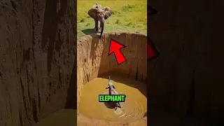 🐘 Gentle Giant Elephant Saves Another Animal ❤️😭 #elephant #animals #wildliferescue