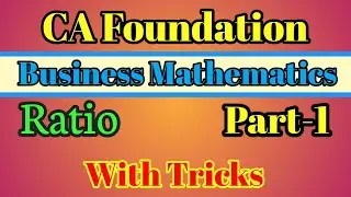 CA FOUNDATION|| RATIO& PROPORTION||RATIO||#cafoundationmaths,#cafoundationfreeclasses,#srcaclasses