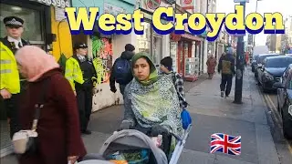 LONDON West Croydon 🇬🇧 | Street Tour [4K]