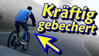 Radfahrer fährt Schlangenlinien, blödes Überholen + keine Schilder lesen| DDG Dashcam Germany | #444