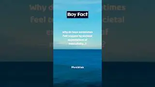 Why do boys sometimes feel trapped by societal expectations of masculinity? #purelifefacts #shorts