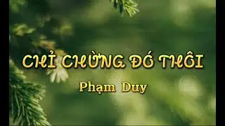 Chỉ Chừng Đó Thôi - Phạm Duy, trình bày: Diệp Nam Huy.