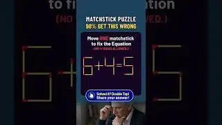 #matchstickpuzzle #braingames #mentalhealth  #braintest #brainteaser #senior #shorts