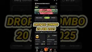 Dropee Combo 20 Feb 2025 #dropee #dropeecombotoday #dropeedailycombo