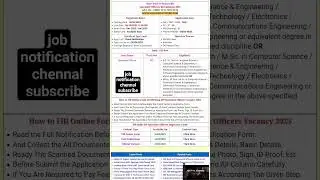 // RBI Specialist Officers 2023 Recruitment Latest Vacancy job Notification //
