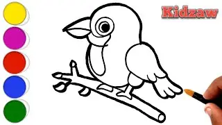 Learn Bird Drawing and Coloring for Kids and Toddlers -  kidzaw