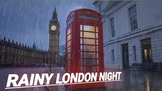 Rainy Night in London ☔ Deep Rain Sounds by Big Ben | ASMR for Sleep, Relax & Study #rain #asmr