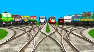 TEN TRAINS GAMEPLAY ON INDIAN RAILWAYS TRACK / train simulator gameply / train videos for toddlers 