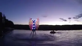 Jetpack Adventures LED WING test Flyboard events Pilot Josh