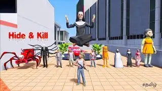 😱 GTA V: Indian Bike Monster & Hide & Kill Horror Ghosts! (Tamil)