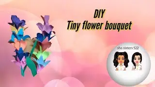 DIY Color Paper Long Bouquet | How To Make Tiny Flowers With Color Paper