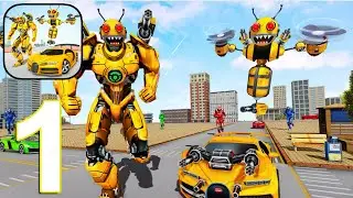 Bee Robot Transform Game 3D Gameplay Walkthrough Part 1 (IOS/Android)