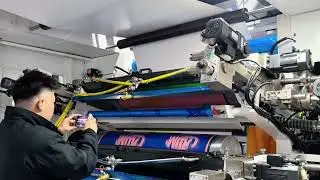 6 Economic CI flexographic printing machine for paper bag printing