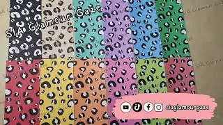 2.3 x 5.8  inch 24 Sheets Pattern paper / Cheetah Theme I / Craft Paper Pack Scrapbooking
