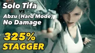 Tifa solo Abzu (Hard) No Damage (325% Stagger) | Final Fantasy 7 Remake