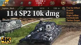 114 SP2 video in Ultra HD 4K🔝 10210 dmg, 3 kills, 1295 exp 🔝 World of Tanks ✔️