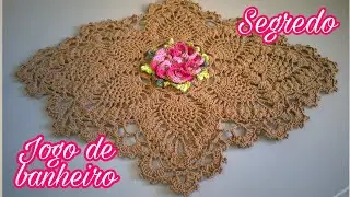 🌼 Jogo de banheiro segredo - Tapete da pia