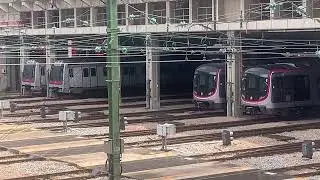 荃灣綫 M-train A231/A246，A265/A270，Q-train A603/A604，A613/A614 停泊在荃灣車廠