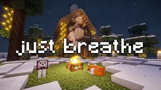 peaceful winter night in your garden... (relaxing minecraft ambience)