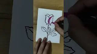Easy way to draw a Rose#yt shorts#youtube shorts#drawing tutorials