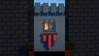Minecraft Medieval Castle Window Build Tutorial - Medieval Castle Double Arched Window #minecraft