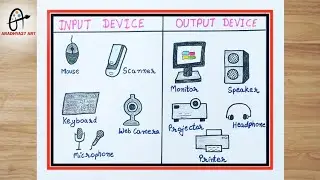 How to Draw Input and Output Device of Computer | How to Draw Input and Output Device