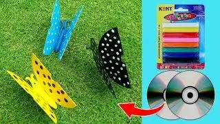 DVD Recycled Butterfly🦋 Tutorial - How to recycle an old DVD in to a Butterfly - DIY Recycling Craft