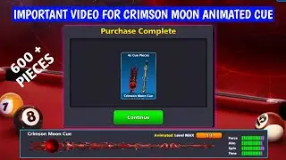 HOW TO LEVEL MAX CRIMSON MOON ANIMATED CUE TRICK 😍|| REVEALED BY IT'S VIVEK 8BP GAMER 😊||