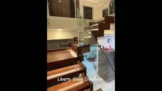 Toughened Glass railings staircase #railingdesign