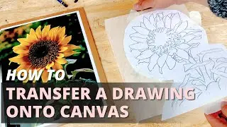 How To Transfer Drawing onto Canvas For Painting | How To Transfer Drawing  Without Tracing Paper
