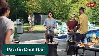Keter Pacific Cool Bar Beverage Cooler For Outdoor Entertaining