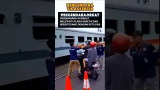 Bersitegang pengendara dan relawan edanspur #railfans #railway #ptkai #edansepur