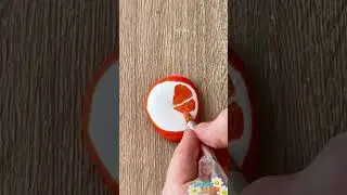Happy Orange Rock Painting 🍊 | Easy Fruit Craft for Kids