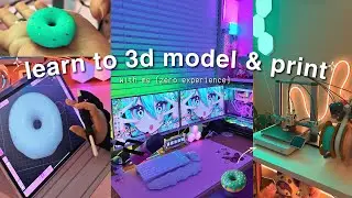 I Tried 3D Modeling for the First Time 🍩 | Cozy Miku-Inspired Donut (Model & Print With Me)