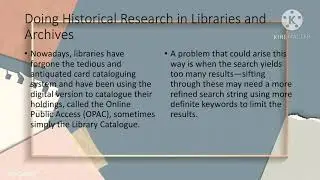 Doing Historical Research online | Doing Historical Research in Libraries and Archives