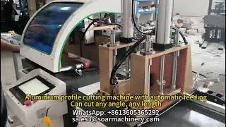 Aluminium profile cutting machine with automatic loading feeding, can cut any angle. +8613605365292