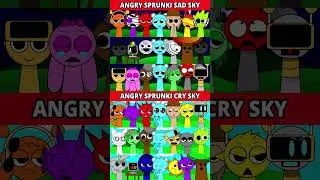 Angry Sprunki Cry Sky But Sad🔥🎶MIX VERSION #viralshorts