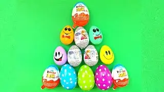 13 Toy Surprise Eggs Kinder Disney Frozen Super Mario Minions Happy Face Polka Dot - HappySnappyTime