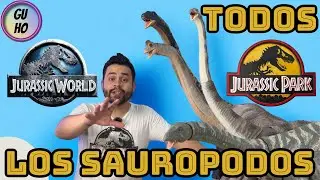 🦕Todos los SAUROPODOS de Jurassic Park y Jurassic World de MATTEL🦕 | GUHOVERSO